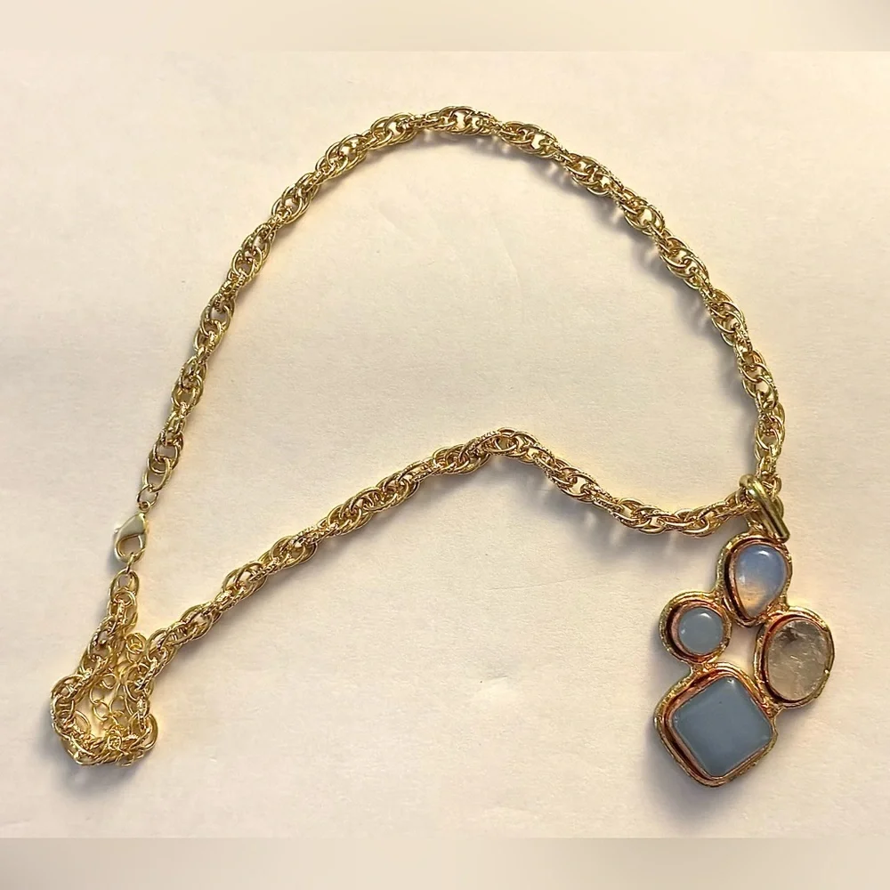 Handmade by Artisan Jennifer Thames Originals Gold Filled Multi-Stone Necklace - Picture 2 of 5